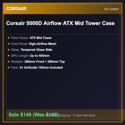 Corsair 5000D Airflow ATX Mid Tower Case